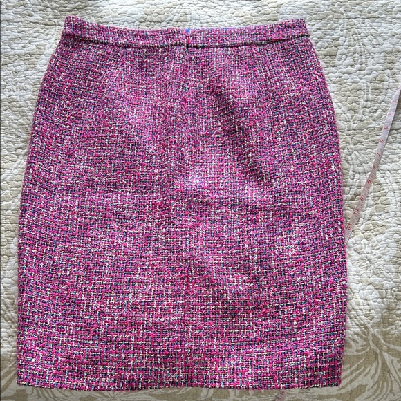 J.Crew Pink & Blue Tweed Pencil Skirt Size 6 NWOT Career Work Classic - Picture 5 of 11